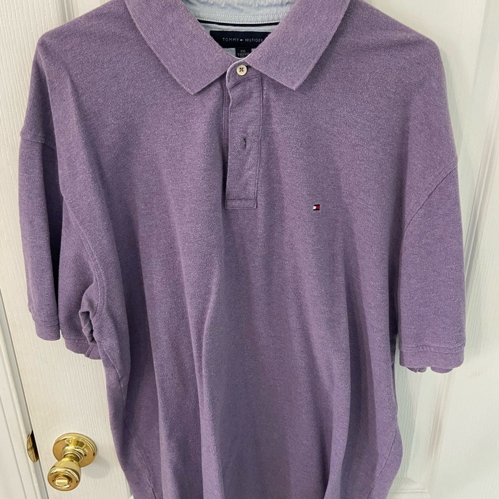 Tommy Hilfiger Men's Lavender Polo Shirt